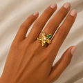 Bague Fleur d’Émeraude ⚜️